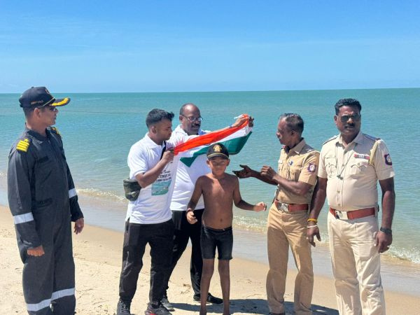 Ishank Singh swimmer, youngest Palk Strait swimmer, Jharkhand boy Sri Lanka India swim, Universal Records Forum URF, Talaimannar to Dhanushkodi swim, Dhurwa Dam Ranchi training, open water swimming India records, youngest English Channel aspirant, Jawahar Vidya Mandir Shyamali alumni, Mahendra Singh Dhoni school, Indian express news, current affairs
