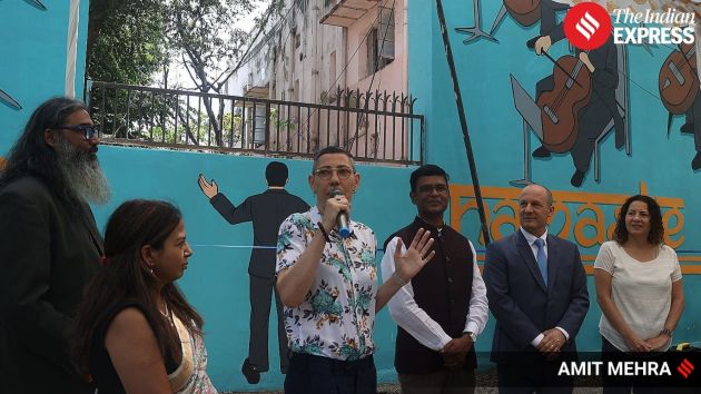 The mural was executed by members of Delhi-based art platform ImageNation