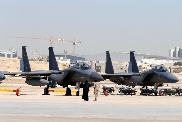 F-15SA fighter jets are seen during a graduation ceremony and air show marking the 50th anniversary of the founding of King Faisal Air College in Riyadh, Saudi Arabia. (REUTERS File)