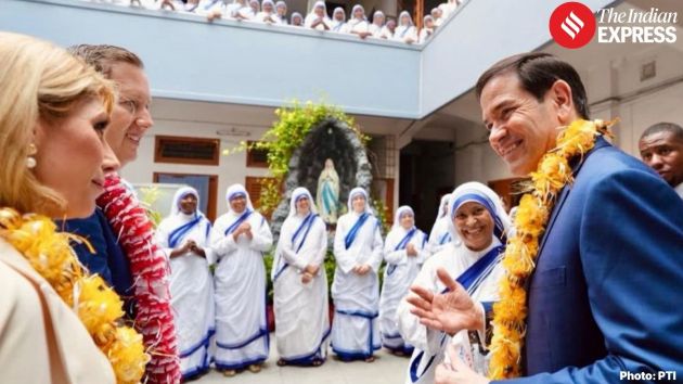 Before landing in Delhi, Rubio visited Saint Teresa’s Mother House in Kolkata