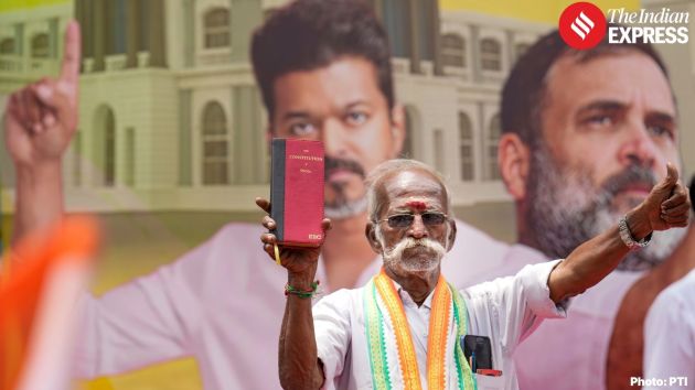 The protests come amid a tense political climate in the state, as both the DMK and AIADMK suffered significant losses to TVK