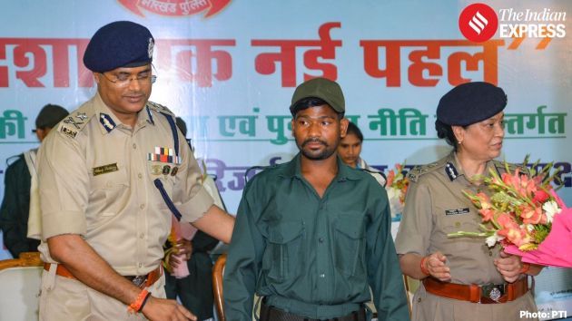 Officials said the surrendered Maoists belong to the group of the last active politburo member of the CPI (Maoist), Misir Besra