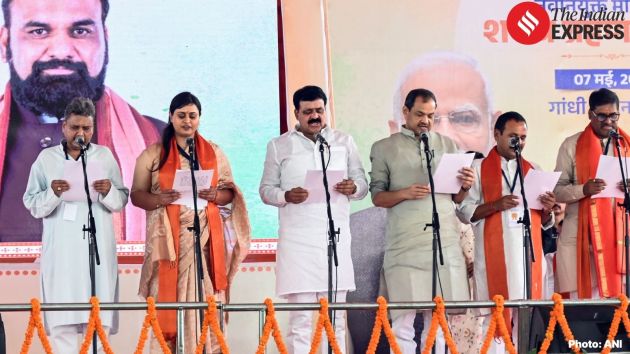 Among those who took oath were Vijay Kumar Sinha, Shrawon Kumar, Nishant Kumar, Dilip Jaiswal, Leshi Singh, Ram Kripal Yadav and Nitish Mishra, along with several other leaders from NDA constituent