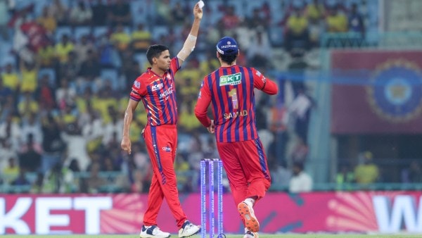 Akash Singh picked three wickets for LSG vs CSK. (CREIMAS FOR IPL)