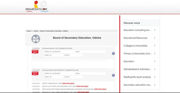 BSE Odisha class 10 results: Websites to check