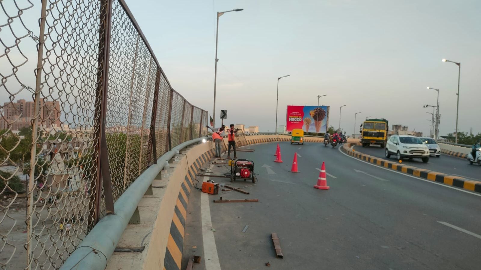 2 killed after falling off Balolnagar overbridge in Ahmedabad