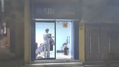 The vacant ATM booth was later rented out and converted into a salon