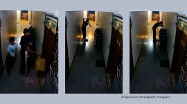 Blinkit delivery worker cricket bat viral video