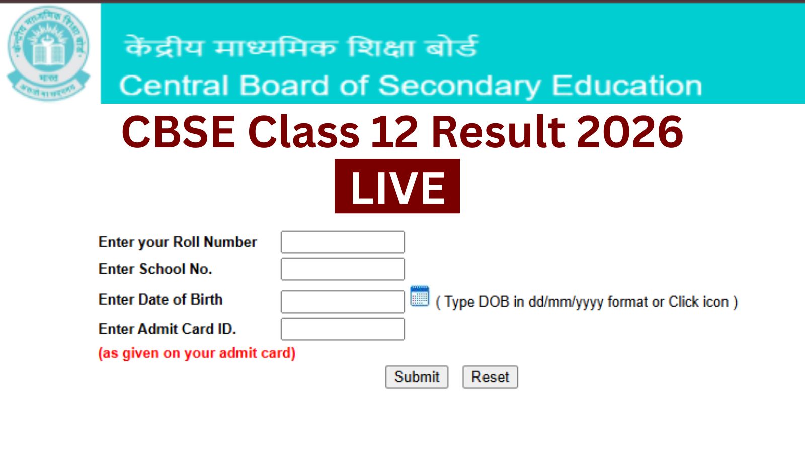 CBSE 12th Result 2026 Live Updates: CBSE results ‘coming soon’ on DigiLocker