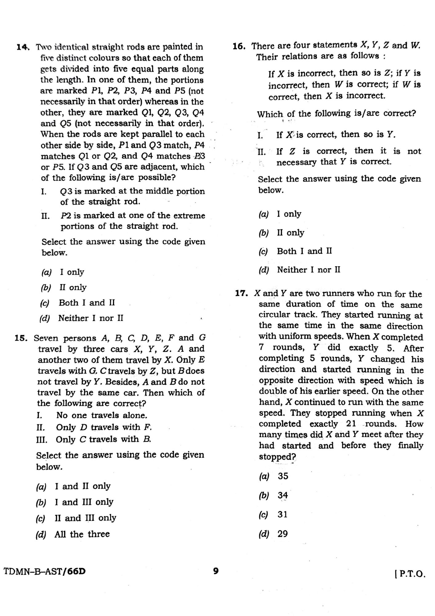 Civil Services Examination csat 2026 questions