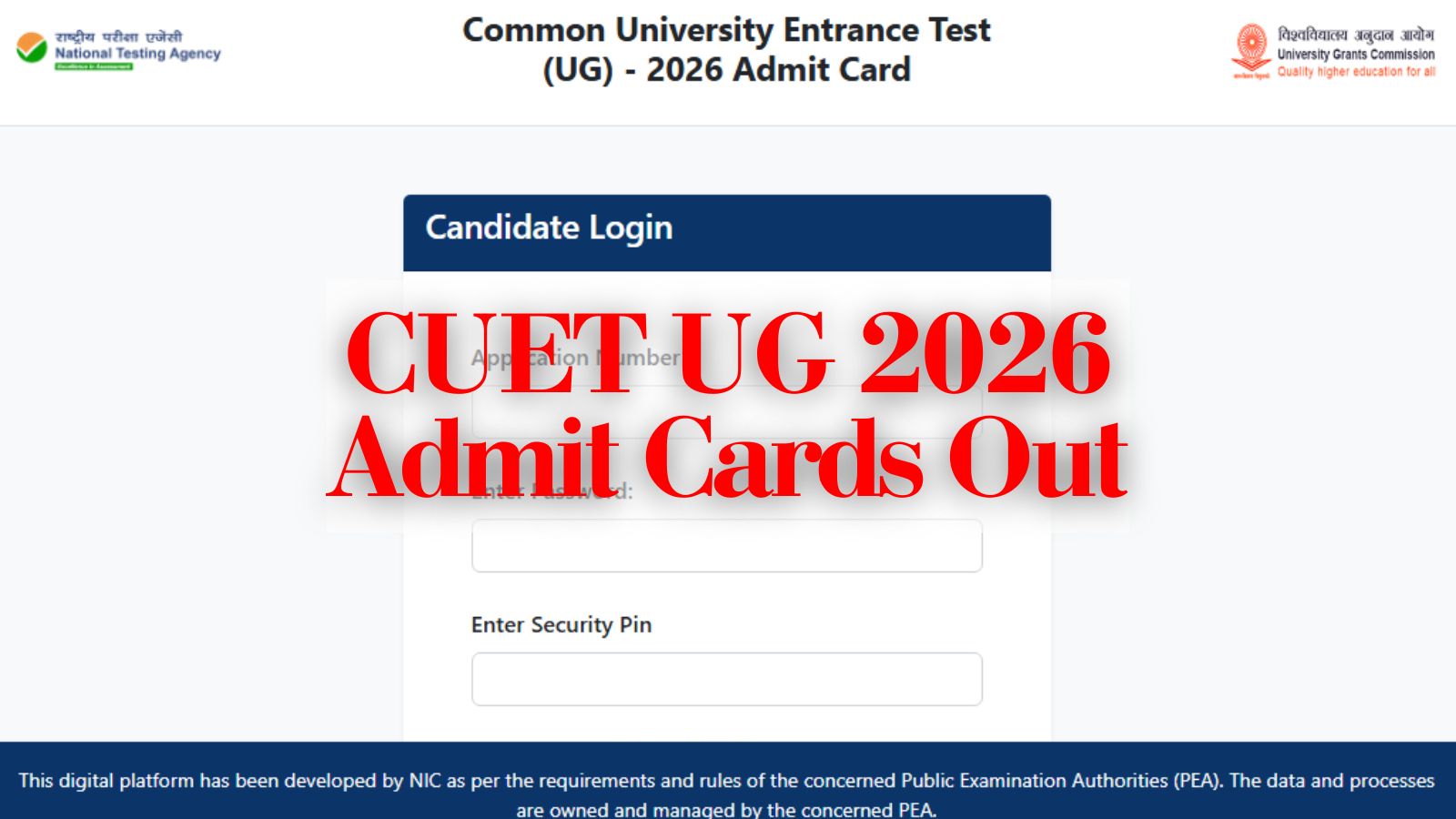 CUET UG 2026 Admit Cards Out: Download hall tickets at cuet.nta.nic.in