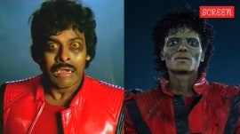 Chiranjeevi in Golimaar, an imitiation of Michael Jackson's thriller