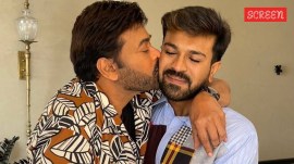 Megastar Chiranjeevi and son Ram Charan, whose upcoming film Peddi marks his first outing as a sportsman on screen, echoing his father's sole sports drama Vijetha from 1985