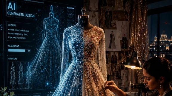 eaturing insights from luxury label founders, couture designers, visualizers, and a viral self-taught tailor from Punjab, the article explores the delicate balance between digital efficiency and human craftsmanship.