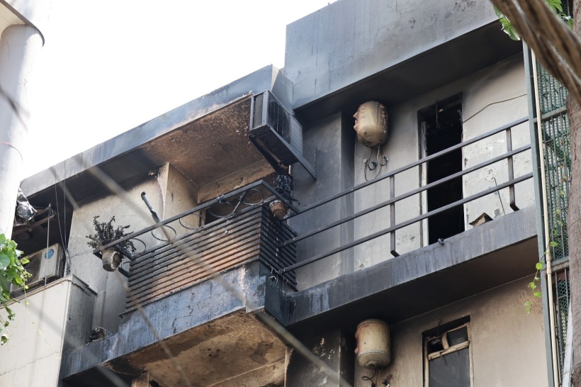 The four-storey building in Vivek Vihar, Delhi. (Photo by Vivek Prakash Krishna)