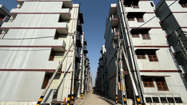 Complex of Savda Ghevra Apartments, in New Delhi on Tuesday. EXPRESS PHOTO BY PRAVEEN KHANNA 26 05 2026.