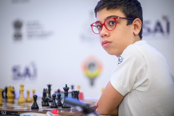 Oro had previously broken the record for the world's youngest International Master in June 2024. (FIDE/Michal Walusza)