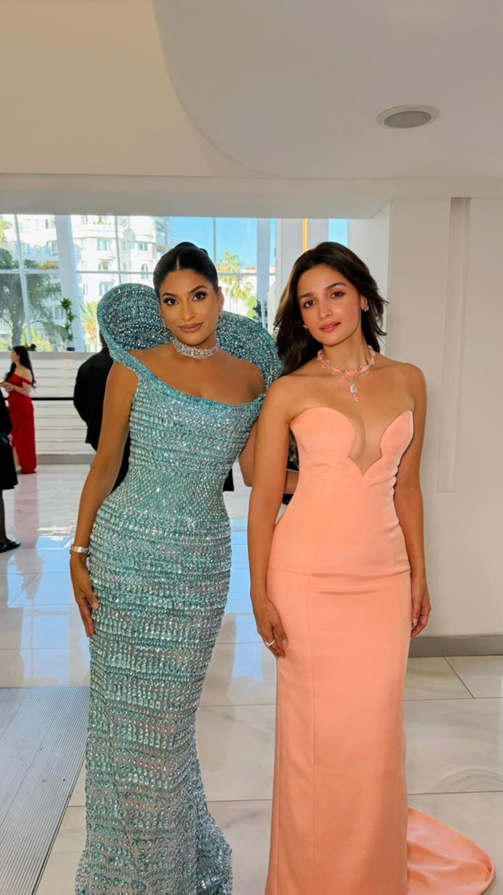 Farhana Bodi with Alia Bhatt at Cannes