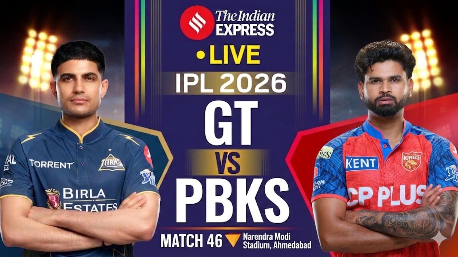 GT vs PBKS IPL 2026 LIVE Score: Holder cleans up Shreyas, Punjab (47/5) vs Gujarat in Ahmedabad