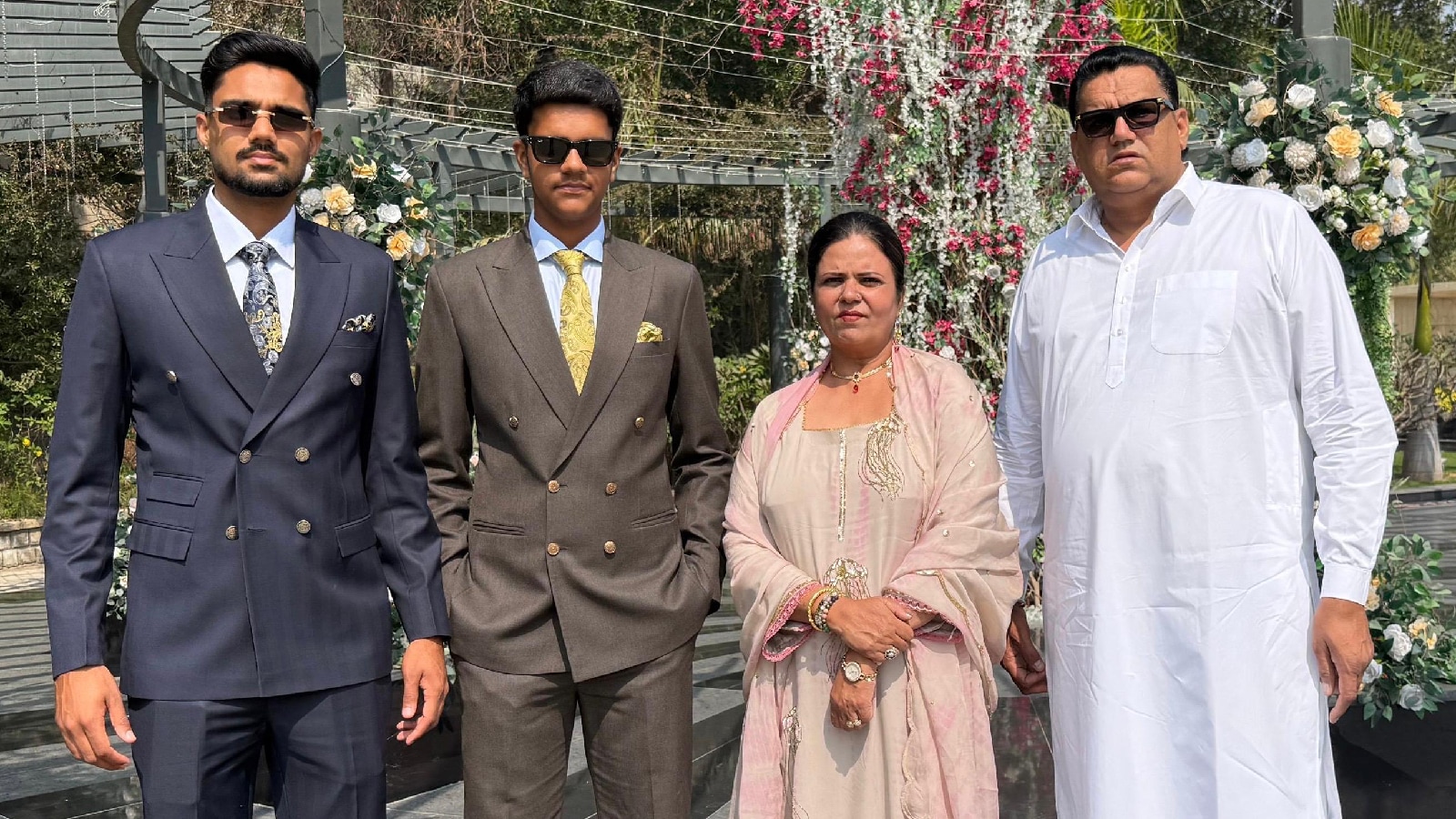 Gurnoor Brar (first from left) with his family. (Photo by special arrangement)