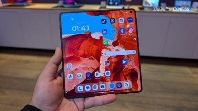 Motorola is focusing on premium smartphones and foldables as rising component costs reshape the market.(Image: The Indian Express/ Anuj Bhatia)