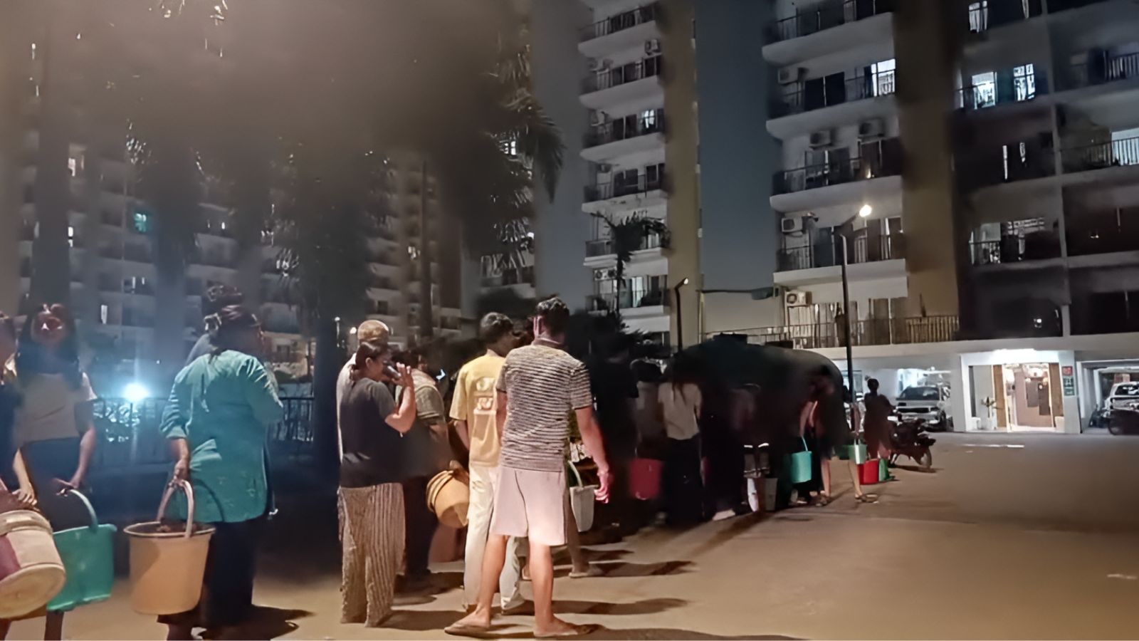 Viral videos show residents in Noida/Greater Noida queuing with buckets as water shortage hits high-rise societies