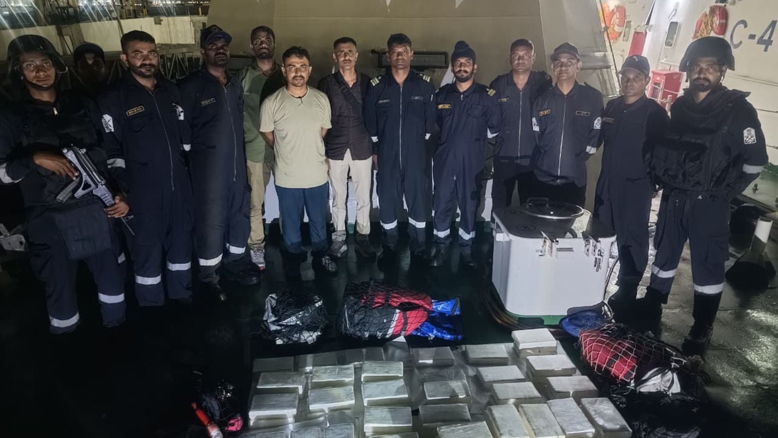 Gujarat ATS, Coast Guard seize cocaine worth Rs 1,189 crore from Cyprus-flagged ship off Mundra Port