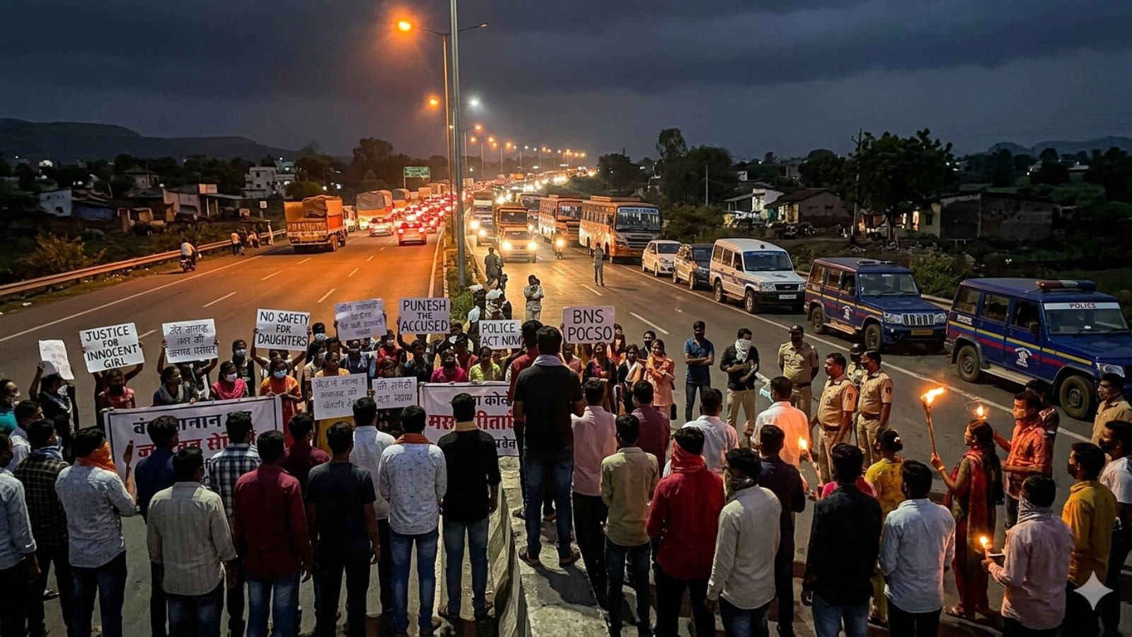 Pune-Satara highway blocked after 4-year-old raped, murdered by 65-year-old; locals call for bandh today