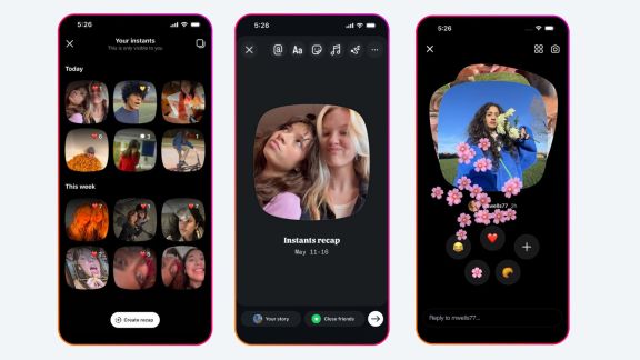 Instagram’s new ‘Instants’ feature lets users share disappearing photos with friends in a single tap. (Image: Meta)