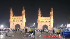 Hyderabad Charminar cleanliness debate