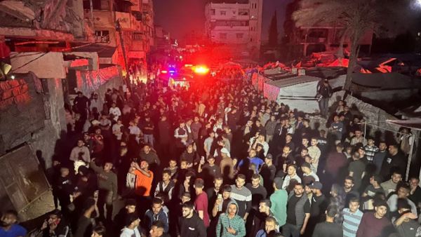 Gaza fire building Israeli strike Hamas