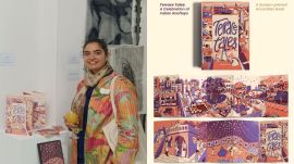 Anantjeet Kaur with her accordion book “Terrace Tales”