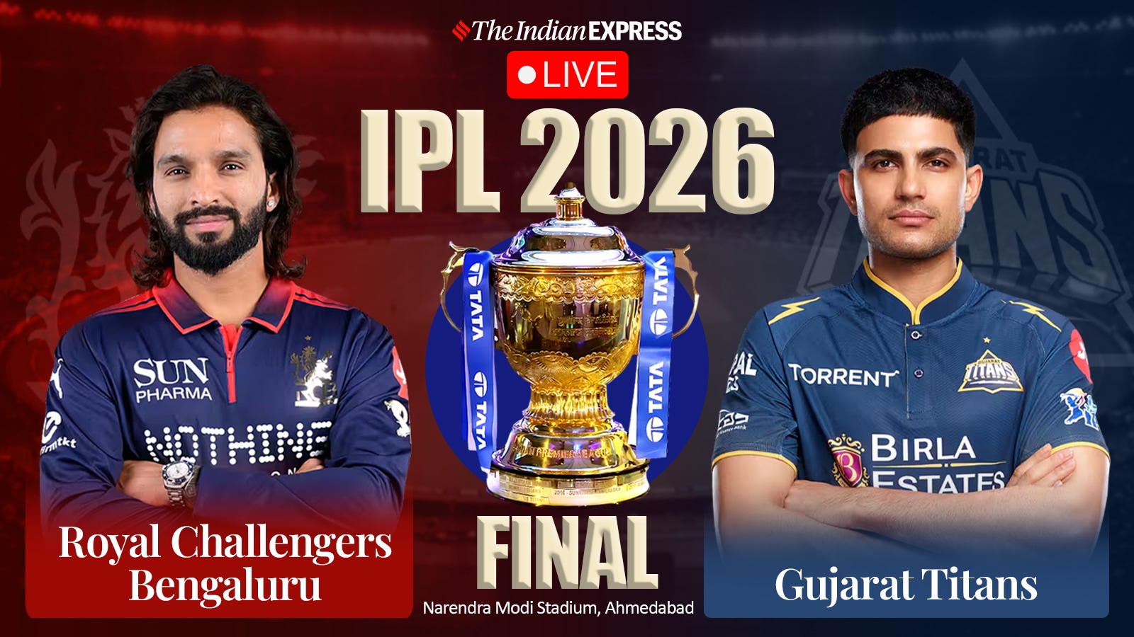 RCB vs GT IPL 2026 Final LIVE Cricket Score: Rajat Patidar wins toss and opts to bowl first against Gujarat Titans in Ahmedabad