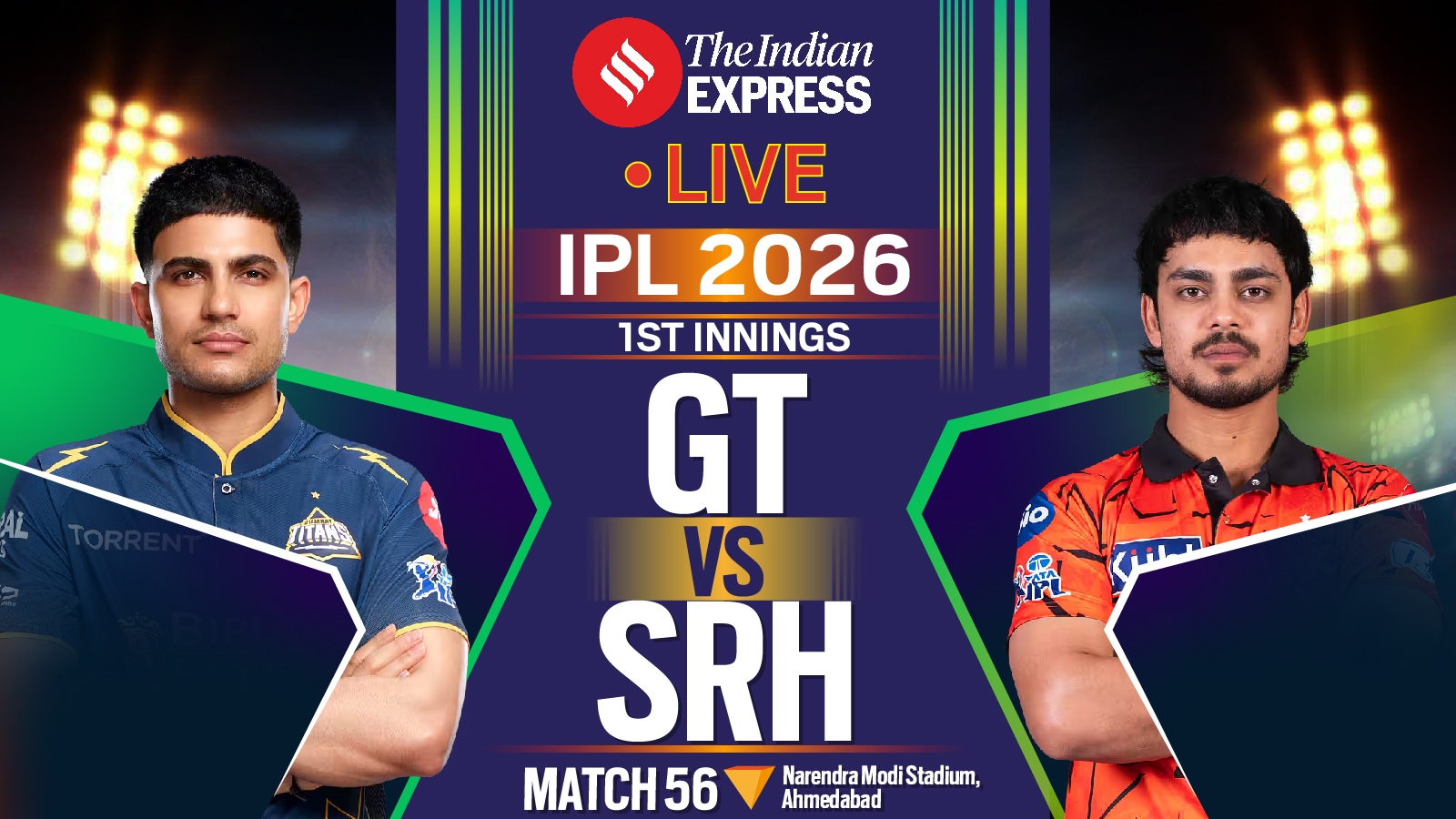 GT vs SRH IPL 2026 LIVE Score: Pat Cummins wins toss and opts to bowl first vs Shubman Gill’s Gujarat Titans in Ahmedabad