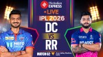 DC vs RR Live Score, IPL 2026