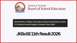 JKBOSE 11th Result 2026