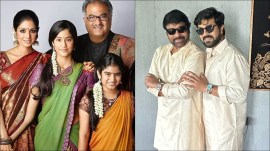 Ram Charan and Janhvi Kapoor discussing famous parents