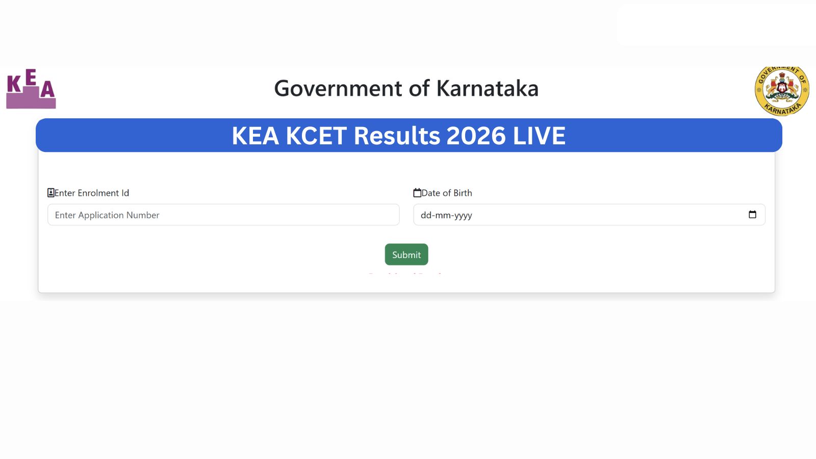 KCET Result 2026 Live Updates: