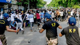 Kolkata Park Circus protest