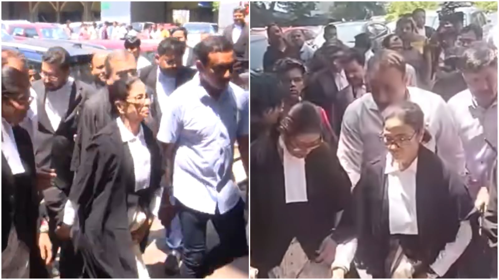 Mamata Banerjee arrives at Calcutta High Court in lawyer’s attire to plead post-poll violence case