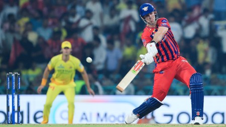 LSG opener Mitch Marsh slammed a match-winning 38-ball 90 vs CSK in Lucknow. (CREIMAS FOR IPL)
