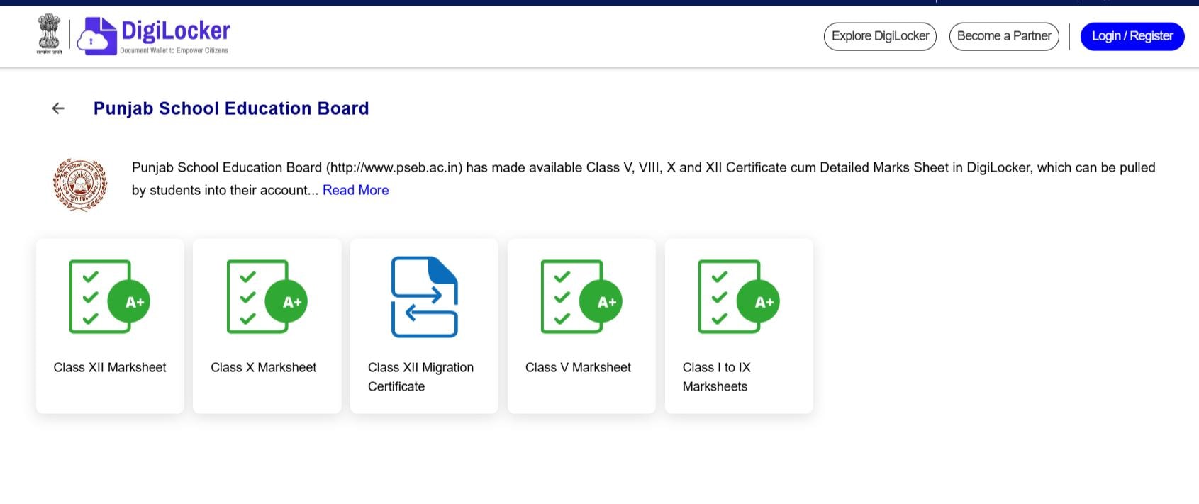 Punjab Board PSEB Class 10th Results 2026: How to download marksheets at DigiLocker?