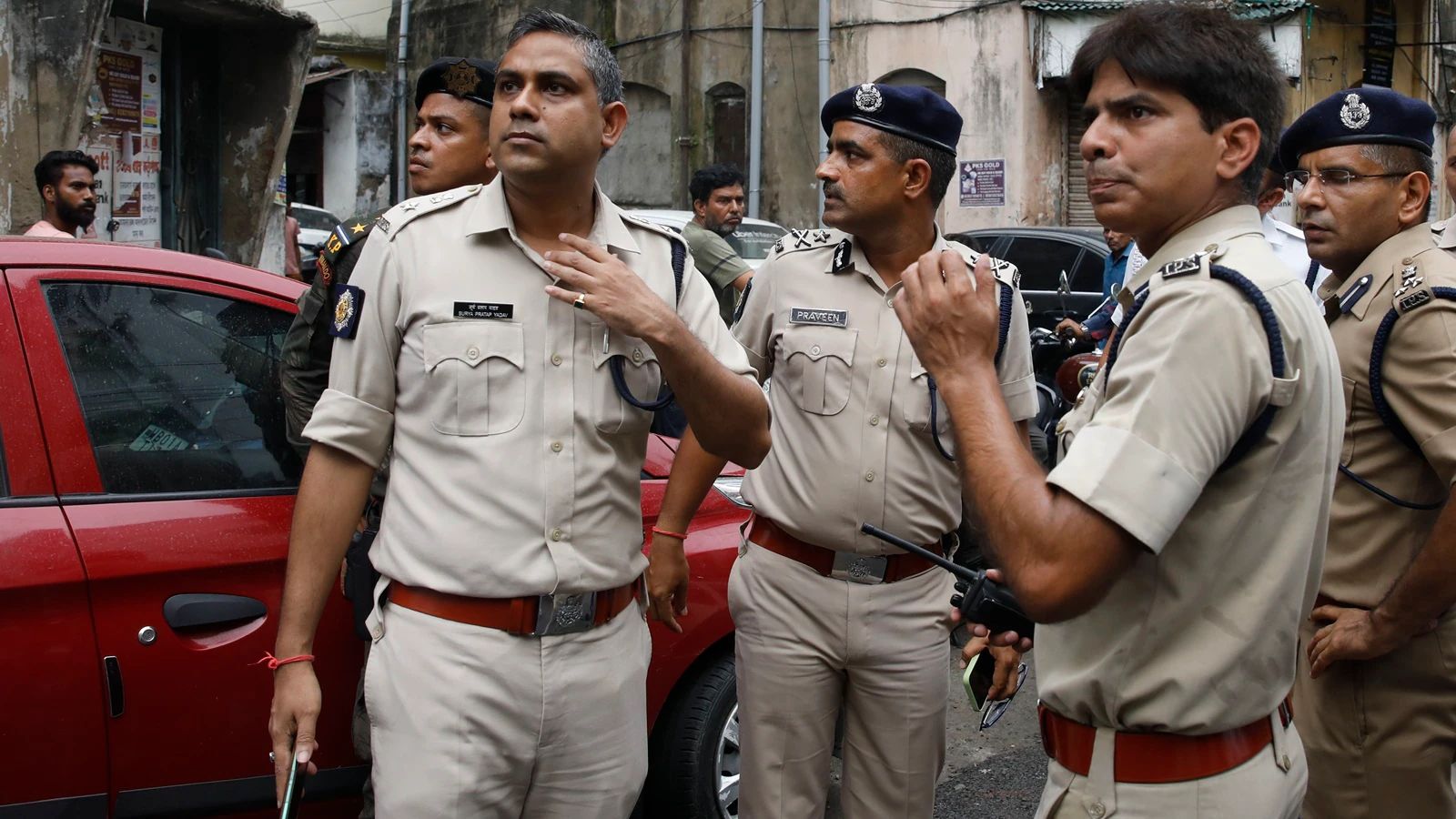 olice said the CCTV footage, retrieved from the damaged camera, showed a large crowd outside the office at the time of the attack.
