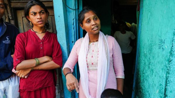 Relatives of Rahul Kshirsagar, a victim of hooch tragedy in Hadapsar on Friday. Express photographs by Arul Horizon. 29/05/2026, Pune