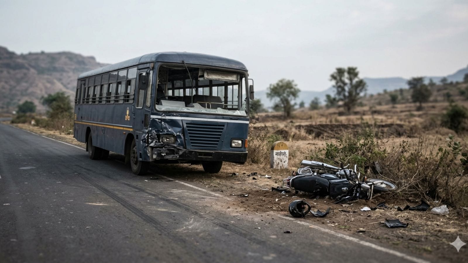4 killed as MSRTC bus rams into motorcycle in Junnar, driver booked