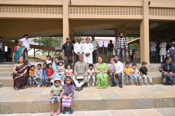 Samir Somaiya at the school 