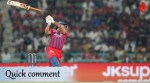 Lucknow Super Giants' Rishabh Pant loses control of his bat while playing a shot in an IPL 2026 game. (Photo: Creimas for IPL)