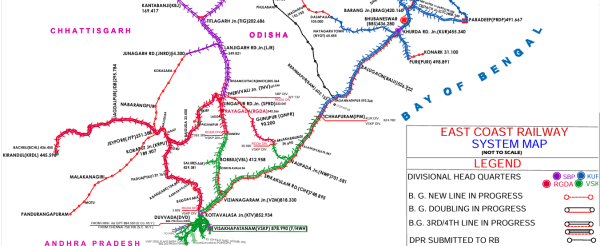 Rayagada Railway Division Map (Image ECoR)