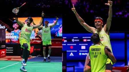 Indian men's doubles pair Satwiksairaj Rankireddy and Chirag Shetty