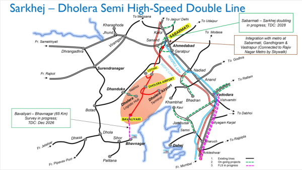 Sarkhej–Dholera semi-high-speed rail project (Image: Ministry of Railways)